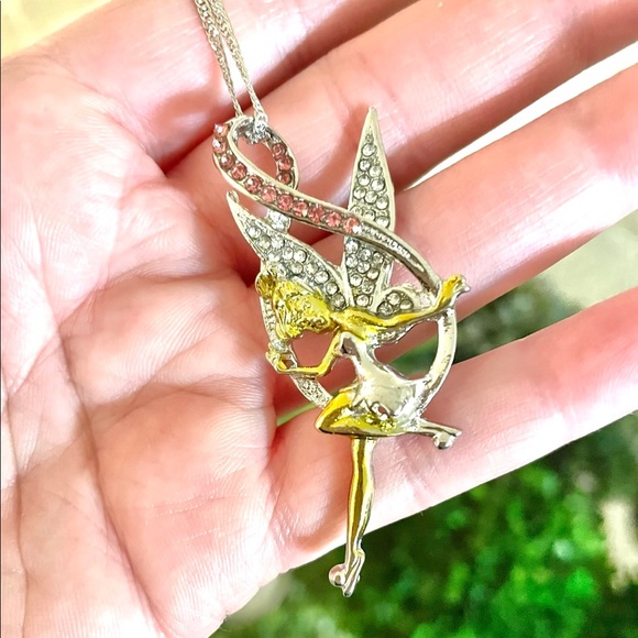 Cubic Zirconia Tinkerbell Necklace - Picture 2 of 5